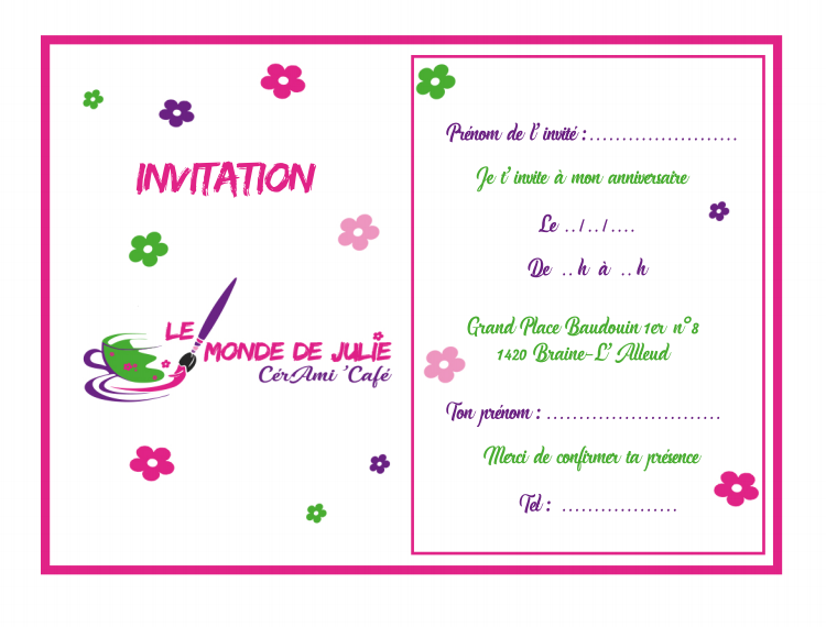 Carte Invitation Anniversaire Adulte J'ai 10 ans ! et +